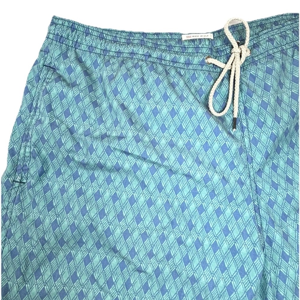 Faherty Swim Shorts‎ Men’s Large Blue Geometric Print